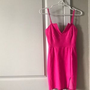 Hot pink dress